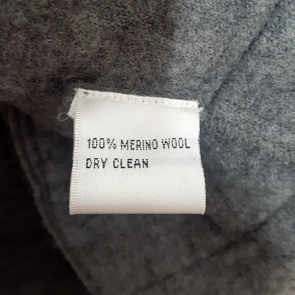 Talbots Wool Jacket Ladies Size Medium Gray 100% Merino Wool 6 Button Front - Picture 9 of 9
